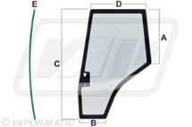 VPM7447 Door Glass L/H