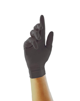 GP0033 Black Nitrile Gloves Medium