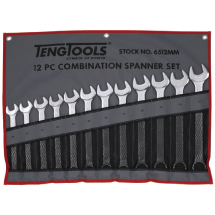 Teng 6512MM 12 Piece Metric Combination Spanner Set Teng 6512MM 12 Piece Metric Combination Spanner Set
