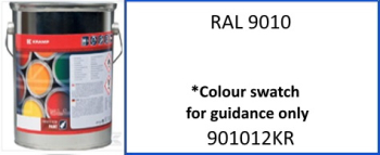 901012KR RAL 9010 Pure White paint 5 Litre 901012KR RAL 9010 Pure White paint 5 Litre