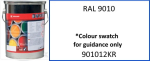 901012KR RAL 9010 Pure White paint 5 Litre 901012KR RAL 9010 Pure White paint 5 Litre