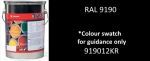 919012KR RAL 9190 Matt Black paint 5 Litre