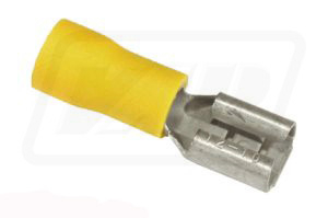 Yellow Lucar Connector Female 6.4mm