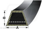 A046 Wrapped Classical A46 Belt Dimensions:  A = 13mm by B = 8mm