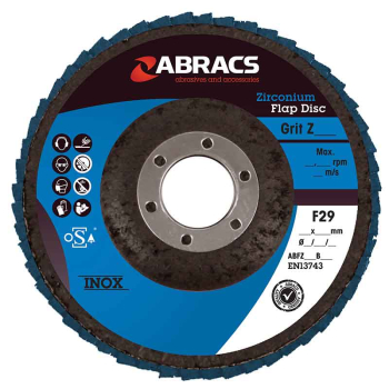 ABFZ115B040 Abracs Flap Disc 115mm x 40 Grit