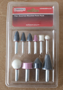 ABWBSMPACK6 Assorted Mounted Spindle Mount Grinding Bits Point Pack