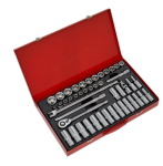 AK6941 Sealey Socket Set 46pc 1/2"Sq Drive 6pt WallDrive® - Metric