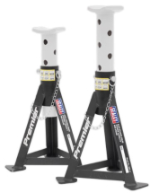 AS3B Axle Stands (Pair) 3tonne Capacity White