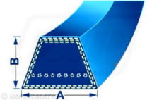 3L170 3 L Blue Belt with Kevlar Cord Belt Dimensions: A = 10mm x B = 6mm