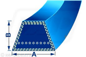 4L290 4 L Blue Belt with Kevlar Cord Belt Dimensions: A = 13mm x B = 8mm