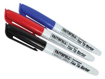 FAIFTMMIX3 Fibre Tip Marker Pen (Pack 3)