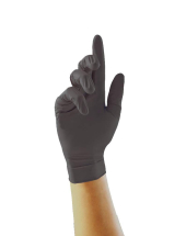 GP0034 Black Nitrile Gloves Large