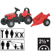R01241 Rolly Toys Rollykid Case Tractor with Trailer R01241 Rolly Toys Rollykid Case Tractor with Trailer