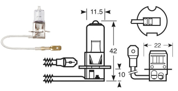 R460 Bulb 24v 70w H3 Halogen