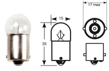 R149 24v 5w SCC BA15s Side & Tail