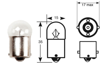 RB207s - Bulb Side/Tail R5W (Tubular) RB207s - Bulb Side/Tail R5W (Tubular)