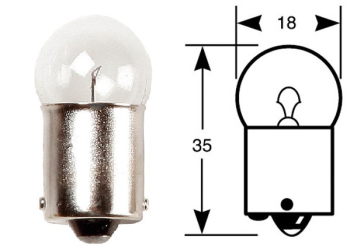RB245S - Bulb Side & Tail (Tubular) R10W RB245S - Bulb Side & Tail (Tubular) R10W
