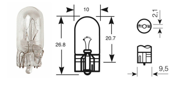 RB501 Bulb Capless W5W Clear