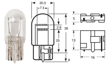 R580 Bulb Capless 21/5w Stop/Tail