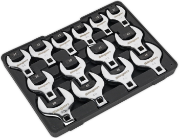 S01109 Crow's Foot Open End Spanner Set 14pce Metric 1/2Inch drive