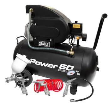 SAC5020APK Direct Drive Air Compressor 50L c/w Air Accessory kit