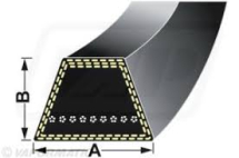 SPA0832 Wrapped Wedge Spa Belt Dimensions: A = 13mm by B = 10mm SPA0832 Wrapped Wedge Spa Belt Dimensions: A = 13mm by B = 10mm