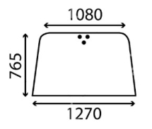 TVH/50792185 Windscreen Opening - Flat - 3 Hole Tinted TVH/50792185 Windscreen Opening - Flat - 3 Hole Tinted