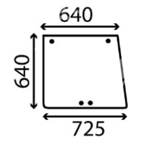 TVH/50802163 Side Window Opening Flat Clear 4 Holes TVH/50802163 Side Window Opening Flat Clear 4 Holes
