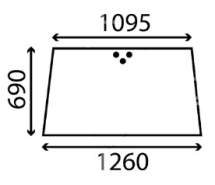 TVH/50802199 Windscreen Opening Flat Tinted 3 Holes TVH/50802199 Windscreen Opening Flat Tinted 3 Holes