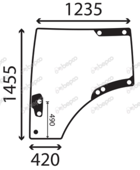 TVH/50816282 Door Window Glass Left Curved Tinted - Panorama TVH/50816282 Door Window Glass Left Curved Tinted - Panorama