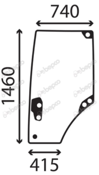 TVH/50816283 Door Window Glass Left Curved Tinted 1460mm Tall TVH/50816283 Door Window Glass Left Curved Tinted 1460mm Tall