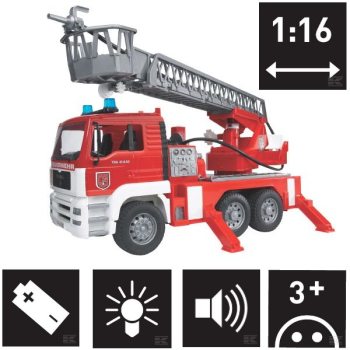 U02771 Fire engine with ladder and sound module