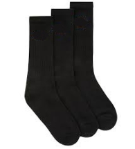 U500SOX Briggs Sox Black Socks (3 pairs)