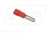Red male bullet terminal 4mm (pack of 50)
