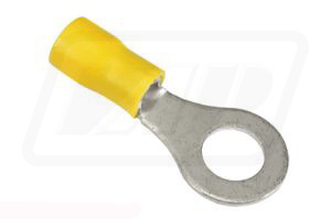 Yellow ring terminal 6mm (pack of 50)