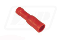 Red female bullet terminal 4mm (pack of 10)