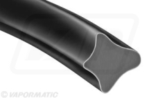VLD1215 Black PVC glazing rubber (per m)