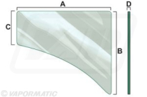 VPM7157 - Cab Glass L/H & R/H Lower Door Window