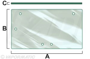 VPM7175 Rear Window Glass XL Cab