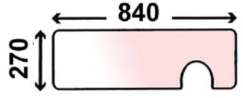 VPM7177 - Lower Rear Window Glass XL Cab with cut out VPM7177 - Lower Rear Window Glass XL Cab with cut out