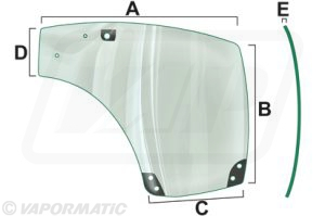 VPM7423 - Door L/H Glass VPM7423 - Door L/H Glass