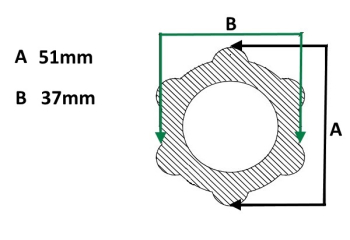 VTE2030 Inner Star PTO Tube - Per Metre VTE2030 Inner Star PTO Tube - Per Metre
