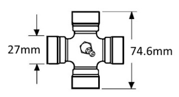 VTE5004 Universal Joint 27mm x 74.6mm