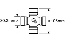 VTE5039 Universal Joint 30.2mm x 106mm VTE5039 Universal Joint 30.2mm x 106mm