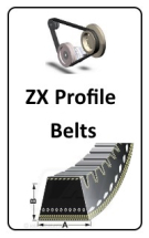 ZX027 Cogged Classical ZX27 Belt Dimensions:  A = 10mm by B = 6mm